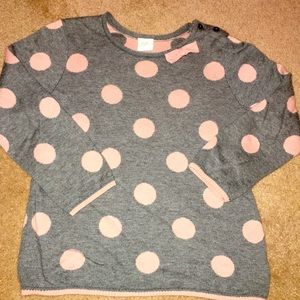 H&M toddler girls polkadot sweater 2-3 year size